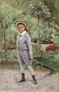 Boy with a Wheelbarrow by Ernst Josephson