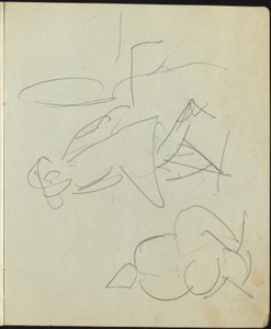 Dancers and Performers Page from a Sketchbook by Ernst Ludwig Kirchner
