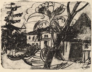 Danish Farm with Manor House by Ernst Ludwig Kirchner