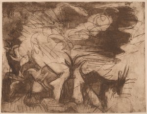 Goats and Clouds by Ernst Ludwig Kirchner