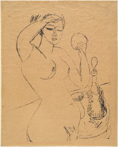 Nude Girl at her Toilette by Ernst Ludwig Kirchner