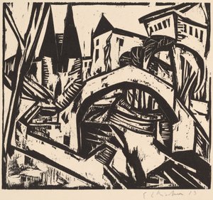 River Bank at Elisabeth Berlin by Ernst Ludwig Kirchner