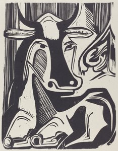 The Large Cow Lying Down, 1929 by Ernst Ludwig Kirchner