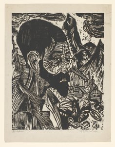Sennkopf (Martin Schmied) by Ernst Ludwig Kirchner (signed by artist)