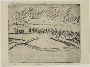 Fields and Houses in the Ore Mountains by Ernst Ludwig Kirchner