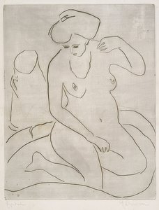 Nude in Tub with Necklace by Ernst Ludwig Kirchner
