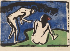 Bathing Couple by Ernst Ludwig Kirchner