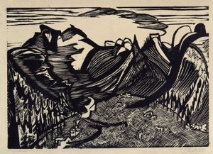 Mountain Landscape with Alp by Ernst Ludwig Kirchner