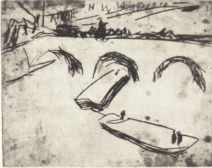 Bridge on Crown Prince Embankment by Ernst Ludwig Kirchner