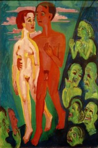 The Couple Before the People by Ernst Ludwig Kirchner