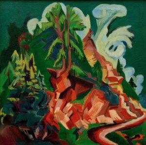 The Mountain. The Way to Stafel by Ernst Ludwig Kirchner