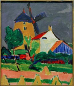 The Windmill near Moritzburg by Ernst Ludwig Kirchner