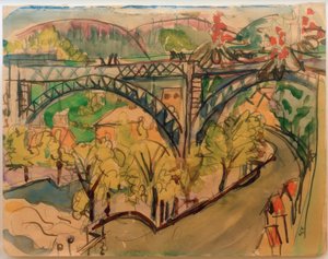 E. L. Kirchner, Railway Bridge, 1916