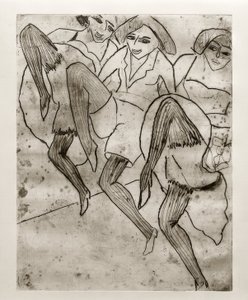 E.L.Kirchner, Hamburg Dancers by Ernst Ludwig Kirchner