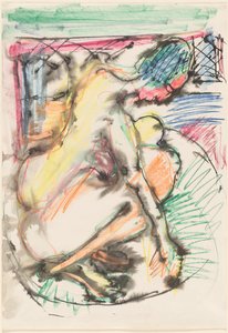 Erna Bathing in a Tub by Ernst Ludwig Kirchner