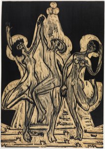Dance of Colors, Drawing Block by Ernst Ludwig Kirchner