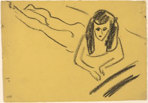 Fränzi Reclining by Ernst Ludwig Kirchner