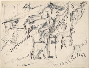 Goatherd with Goats by Ernst Ludwig Kirchner