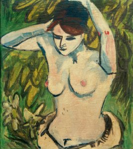 Half-Nude with Raised Arms by Ernst Ludwig Kirchner