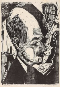 Head of Dr. Bauer by Ernst Ludwig Kirchner