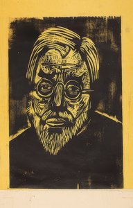 Head of Jakob Bosshart. 1921 by Ernst Ludwig Kirchner