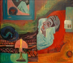 Sick Person at Night (The Sick Person) by Ernst Ludwig Kirchner