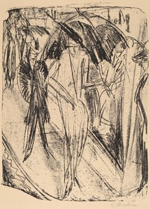 Lady in the Rain by Ernst Ludwig Kirchner