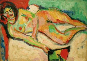 Reclining Nude with Fan