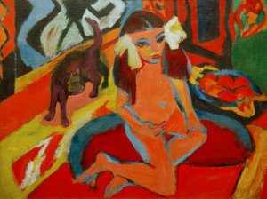 Girl with Cat, Fränzi