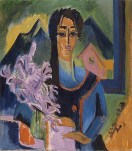 Maryli (Young Woman with Bouquet of Carnations) by Ernst Ludwig Kirchner