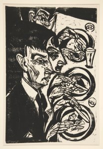 Nervous People at Dinner by Ernst Ludwig Kirchner