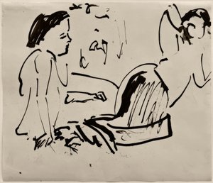 Untitled (Two Women, Sitting) by Ernst Ludwig Kirchner