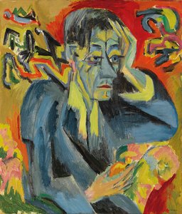 Portrait of the poet Leonhard Frank by Ernst Ludwig Kirchner