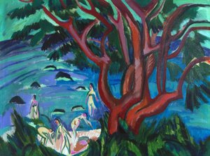 Red Tree at the Beach, 1913