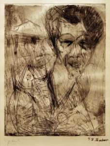 Self-Portrait (drawing) by Ernst Ludwig Kirchner