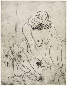 Girl Drying Herself/Two Bathing Women by Ernst Ludwig Kirchner