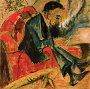 Seated Man on Park Bench by Ernst Ludwig Kirchner