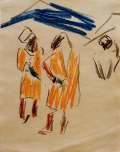 Sketch of Two Moroccans by Ernst Ludwig Kirchner