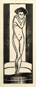 Standing Nude Girl with Crossed Arms by Ernst Ludwig Kirchner