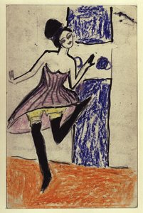 Dancer (Postcard to Maschka Mueller) by Ernst Ludwig Kirchner