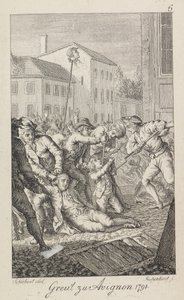 The Massacres of La Glacière on 16-17 October 1791, 1793-1799 by Ernst Ludwig Riepenhausen