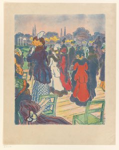 Audience at a Racetrack