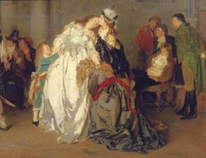 King Louis XVI of France Bidding Farewell to His Family in the Temple Prison (detail) by Ernst Meisel