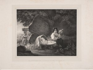 Italian Mother with Her Two Children by Ernst Meyer
