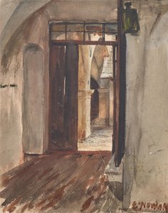 Hallway and Courtyard by Ernst Nowak