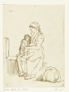 Mother with Child on Her Lap by Ernst Willem Jan Bagelaar