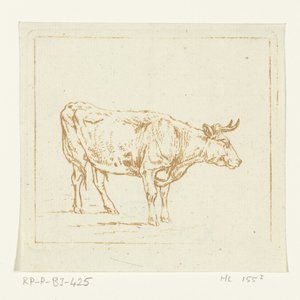 Bull Standing, Facing Right by Ernst Willem Jan Bagelaar