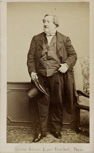 Portrait of the Composer Gioachino Antonio Rossini by Erwin Hanfstaengl