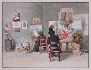 Bernhard Neher and Erwin Speckter in their Studio in Rome
