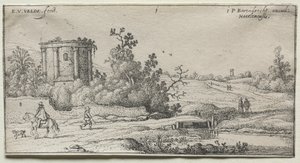 Landscapes: Landscape with Ruins of a Roman Temple by Esaias van de Velde